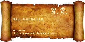 Miu Rafaella névjegykártya